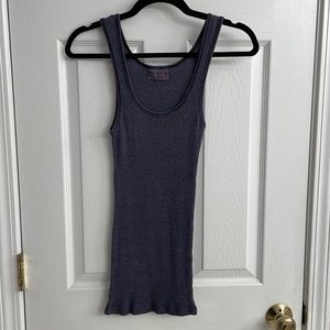 Michael Stars Ribbed Tank Top Purple Made in USA One Size Fits Most